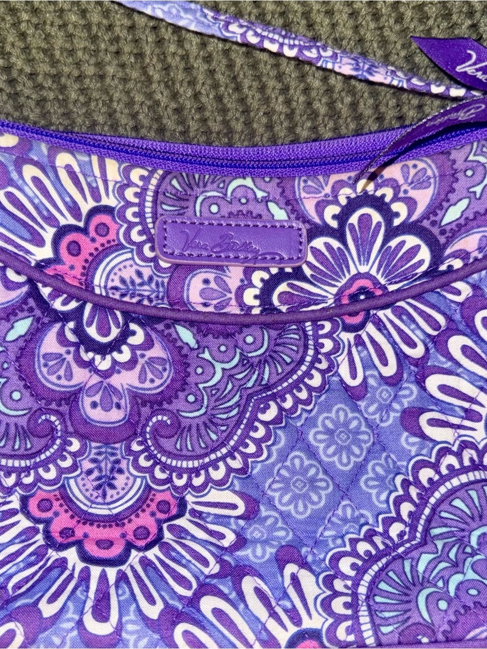 Vera Bradley Purple Floral Paisley Crossbody Bag